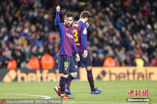 资料图:巴萨核心梅西在比赛中。 图片来源:Osports全体育图片社